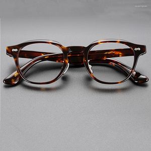 Sunglasses Frames Fashion Vintage Hard Acetate Frame KC-60 Myopia Optical Reading Eyeglass Irregular Polygon Design Women Man Original
