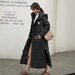 Дизайнерская модная женская куртка-пуховик и куртка с капюшоном Parker, женская зимняя куртка с алфавитом, длинное пальто выше колена, одежда, уличная куртка, размер молнии