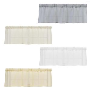 Curtain Valances Rod Pocket Straight Linen Short Curtains For Living Room Kitchen Bathroom