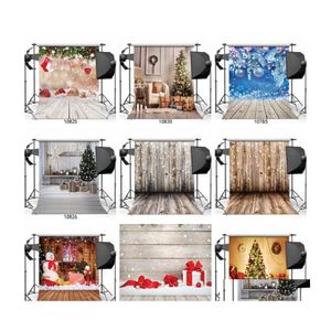 Wallpapers Weihnachtsbaum Vinyl Holzboden P Ography Hintergrund Studio O Requisiten Hintergrund Home Decor für Jahr Drop Lieferung Garten Otesz