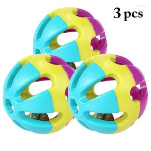 Cat Toys 3st Pet Bell Balls Hollow Bite Proof Plastic Puppy Chew Ball Training Toy Supplies