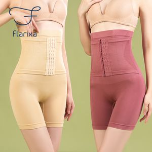 Intimo modellante da donna Flarixa Senza soluzione di continuità Shapewear Vita alta Boxer Vita Trainer Corsetto da donna Petto Pancia piatta Mutandine Plus Size Body Shaper 230131