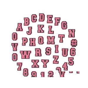 Acess￳rios para pe￧as de sapatos Charms de alfabeto rosa Charms Parte Decora￧￣o da fivela DIY Cartoon personalizado Crogue Button Button Drop entrega Sho dhgna