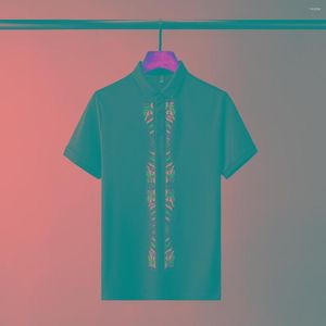 Мужские футболки T Minglu Summer Chotcon Mens футболки роскошные красочные бриллианты с коротким рукавом мужская мода Slim Fit Man Black White