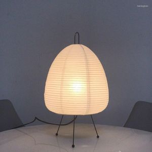Table Lamps Japanese Style Rice Paper Lamp Living Room Bedroom Led Light Nordic Lighting Fixture Bedside El Decorative