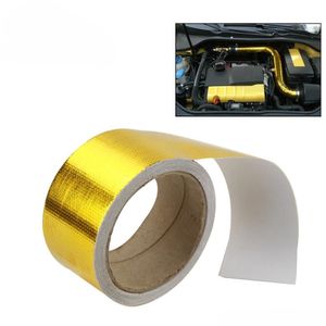 Heat Shields Racing 2X5 Meter Aluminum Reinforced Tape Adhesive Backed Shield Resistant Wrap Intake Gold Sier 1613 Drop Delivery Mob Dhvq6