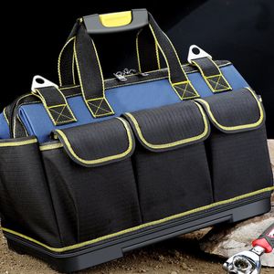 Tool Bag Electrician Tools Bag professional Large Capacity Thickened Oxford Cloth Tool Storage Pouch Organizer Container 230130