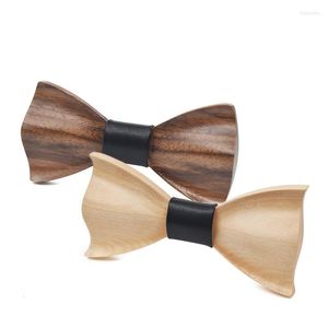 Bow Ties High-End 3D Wedding Tie för män och kvinnor Fashion Party Wood DIY Herrgåvor