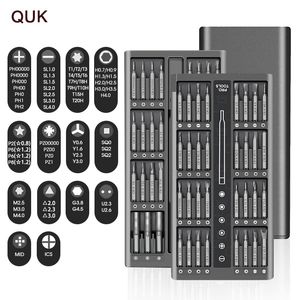 Cacciaviti QUK Set di cacciaviti di precisione 25/63 in 1 Punte magnetiche per viti Riparazione professionale Smonta telefono Kit tascabile per utensili manuali per laptop 230130