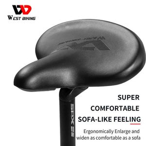 Saddle Kierowanie na zachód rower MTB Rower oddychający oddychający rowerowe siedzenie rowerowe Super wygodne rowerowe siodło ergonomiczne poduszkę poduszki 0131