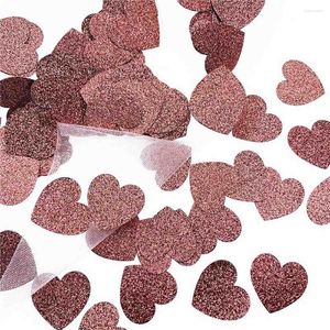 Party Decoration 100st/Pack Glitter Love Confetti 3cm Hjärtpapper Hand Strö för bröllop Julårsbord Spridning DIY DECED