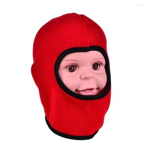 Bandanas Winter Windproof Kids Balaclava Outdoor Polar Fleece Hat Motorcycle Ski Cap Riding Full Face Scarf Boys Girls Neck Warmer Shield