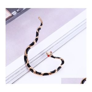 Ear Cuff Fashion Jewelry Retro Emalj Metal Snake Hang Single Piece Clip Earrings Drop Delivery Dh64V