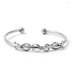 Bangle 65mm Stainless Steel Bracelet 8-word Cross Knot Fashion Personalized Rack For DIY Jewelry Accessories Wholesale