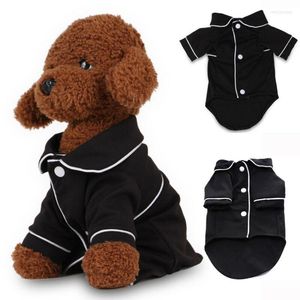 Dog Apparel Luxury Pet Cat Pajamas Cotton Warm Sleepwear Soft Button Clothes Costumes Winter