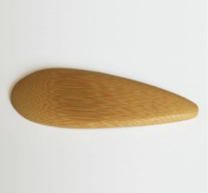 Naturliga trä te skopar sked 10 cm mini oval platt form bambu te skopa kök skedar te tillbehör