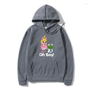 Herren Hoodies Männer SweatSweatshir Muppe Babies Kermi Miss Piggy Oh Boy White Fon Unisex Hoodie Frauen Sweatshir Hoody Hoodys