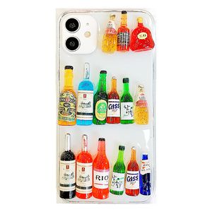 Three-dimensional wine bottle mobile phone Case For iphone 14 plus 14 pro 11 12 13 pro