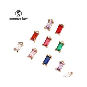 Charms High Quality Rec K9 Glass Crystal Pendent Colorf Diy Jewelry Accessories Necklace Bracelet Connectors Bails Drop Delivery Fin Dhxom