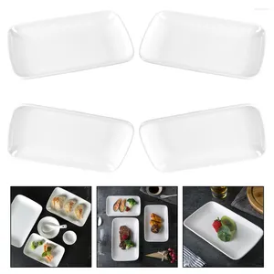 Plates Serving Melamine Plate Platters Salad Rectangular Platter White Dishes Set Tray Dessert Dish Fruit Appetizer Trays Snack