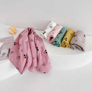 Sciarpe Primavera Autunno Cotone Lino Stampa Bambini Sciarpa Coreano Morbido Sottile Per Ragazze Ragazzi Bambini Accessori Goccia all'ingrosso