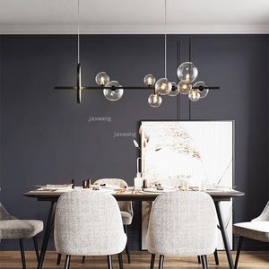 Pendellampor moderna glasbubblor lamplig lampor minimalistisk nordisk glans ledande ljuskrona belysning vardagsrum han hanglamp ljusarmaturer