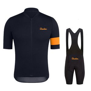 Rowerowe koszulki Raudax Men krótkie rękaw Ropa Ciclismo Hombre Summer Clothing Triathlon BIB Krótkie szorty Rowerowe mundur 230131