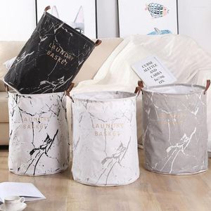 Laundry Bags 60% S!!! Marble Grain Bedroom Clothes Storage Bag Container Folding Basket Bucket