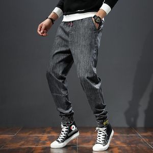 Mäns jeans 2023 Autumn Four Seasons Grey Wall Japanese Plus Fat Size Stretch Pants Wild Beggar Harlan