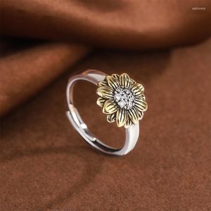 Обручальные кольца Drimygirl Punk Vintage Sunflower для женщин Boho Женские украшения ювелирные изделия мужские