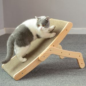 Cat Furniture Scratchers Cat Scratcher Board Wooden Frame Cat Scratching Bed Anti-Scratch Toys Claw Couch Scraper For Cats 230130