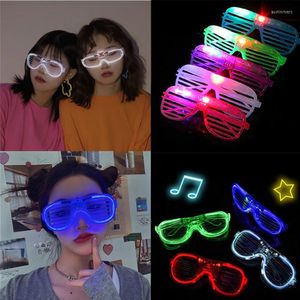 Sunglasses Adult Kids LED Glasses Light Party Mardi Gras Glow In The Dark Shutter Shades Neon Flashing Carnival Birthday Gifts
