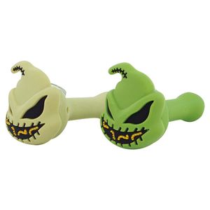 Pipe da fumo Oogie Boogie Man Hand Pipe Tabacco in silicone con ciotola in vetro Bubbler