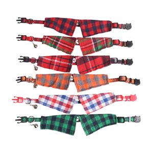 Collari per cani moda primavera estate Plaid Vestiti per animali domestici Forniture decorative Collare per cani adatto per orsacchiotto