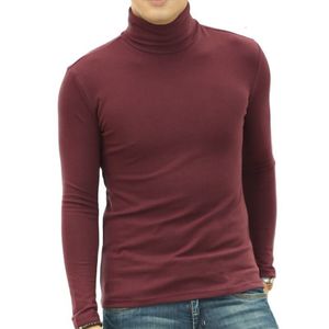 Men's T-Shirts ARCSINX Turtleneck T-shirt Large Size 3XL 4XL 5XL Fashion Winter Long Sleeve T Fitness Slim Fit Tee Homme 230131