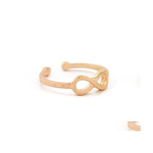 Anklets Lucky 8 Open Toe Rings Sier /Gold Plated Fashion Jewelry Accessories European Style Feet 452C3 Drop Delivery Dhbyp