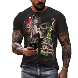 Men's T-Shirts Summer Skulls 3D Print Personality T Shirts For Men/Women Sportswear Harajuku Casual Loose Tops Male Oversized Tees XXS-6XL 230131