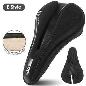 Sadder West Cykling MTB Road Bike Anti Slip Mat Cushion 3D Gel Bicycle Saddle Liquid Silicon Cycling Seat Cover Soft Accessories 0131