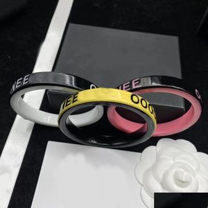 Bangle Fashion Ladies Acrílico Resina Designer Bracelets Party Birthday Gifts Jewelry With Box Drop Delivery Dhudr