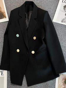 Kadınlar Suits Kadın Blazer Ofis Lady Gevşek Klasik Ceket Şık Düz Renk Basit All-Maç Sıradan Zarif Top Giyim