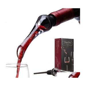 Bar Tools Wine Aerator Pourer Decanter Pourware Compliant With Family Gatherings Parties Cocktails Etc Gift Box Packaging Black Drop Otjmw