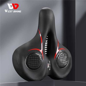 Saddles West Bisiklet Ergonomik Jel Bisiklet Eyer Yumuşak Geniş Kırtan Yastık Uzun Mesafe Binicilik MTB Yol Bisiklet Konforlu Bisiklet Koltuğu 0131