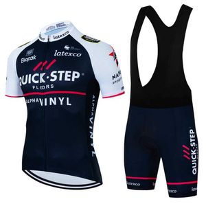 Велосипедные майки устанавливают QuickStep Pro Team Cycling Sets Mountain Bike Uniform New Summer Mans Cycling Jersey Set Road Bicycle Jerseys MTB Bicycle Wear P230519