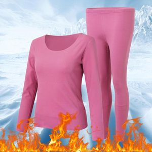 Damen-Nachtwäsche, Damen-Pyjama, Petite-Pyjama, Weihnachtsgeschenk für Rundhalsausschnitt, mit Fleece gefüttert, lange Ärmel, Thermo-Unterwäsche, Weste, Damen-Skiausrüstung