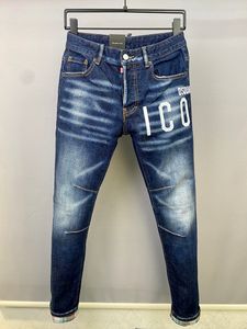 DSQ2 Mens Jeans Luxury Designer Skinny Ruped Cool Guy Casal Hole Denim Fashion Brand Fit Dsq2 Джинсы Мужчины вымытые штаны Классика