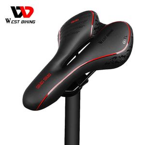 Saddles WEST Saddle Silicone Breathable Comfortable Mountain Bike Road Bicycle Cushion Riding Equipment 0131