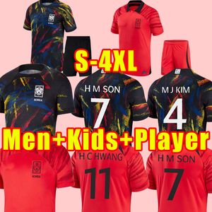 2022 South camisas de futebol coreano SON HWANG KIM HWANG LEE JEONG SUNG LEE KWON 22 23 CAMISAS DE FUTEBOL JERSEY fãs versão jogador mulheres Homens crianças Adulto XXXL 4XL