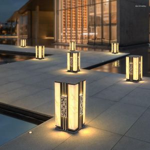 Outdoor solare impermeabile IP65 LED Prato leggero Villa cinese cortile erba imitazione marmo paesaggio decorativo lampione stradale