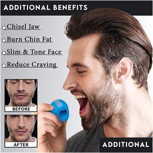 Fitness Balls Sile Jaw Trainer Facial Muscle Chewing Shape Device Neck Face-Lift Exercise Ball Park888 Seller Drop Delivery Sports O Dhduz