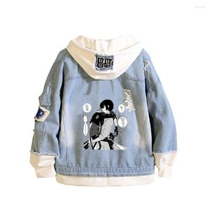 Damen Jacken Bungo Stray Dogs Denim Plus Size Sweatshirt Jeans Hoodies Harajuku Streetwear Anime Jungen Windjacke Paar Mäntel